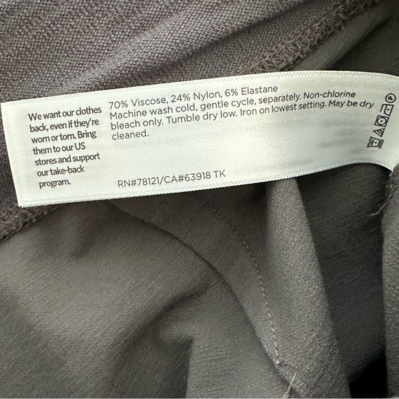 NWT Eileen Fisher Gray Washable Stretch Crepe Pant Slim Fit Ankle Length Size XL - Picture 8 of 11